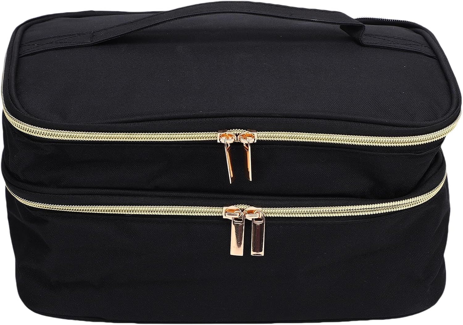 Luocute Double Layer Sewing Storage Bag, Sewing Accessories with 3 Layers 4 Adjustable Dividers 3 Zippered Pockets 15 Elastic Bands, for Supplies Needles Scissors Threads