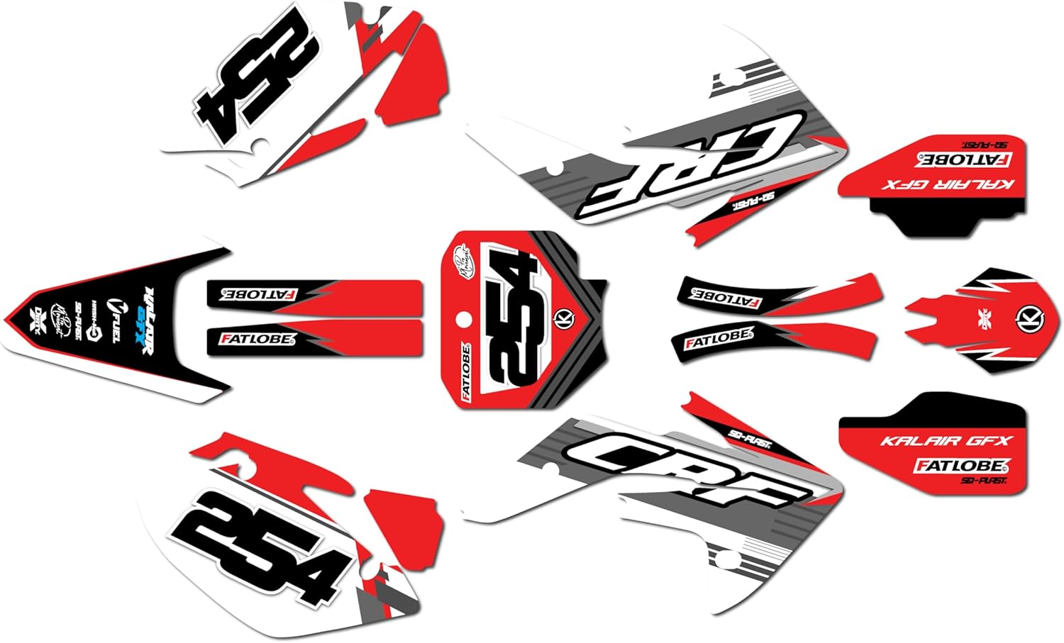 Graphics Kit for Honda CRF150R (2007-2023) Redeemer Series Red 16 Mil - On/Off the Road - Dirt Pit Bike Motorcycle Sticker, Dirtbike Racing Decal Motocross Accessories no-Plastics