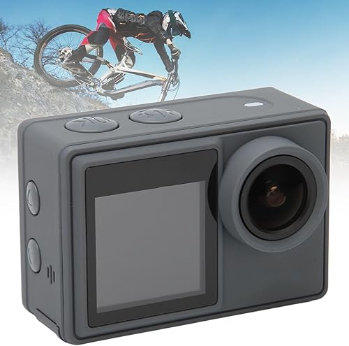 Miniatura 2 de Cámara de acción 4K 30fps WiFi Cámara de acción con pantalla doble, cámara deportiva impermeable subacuática de 98 pies con control remoto y
