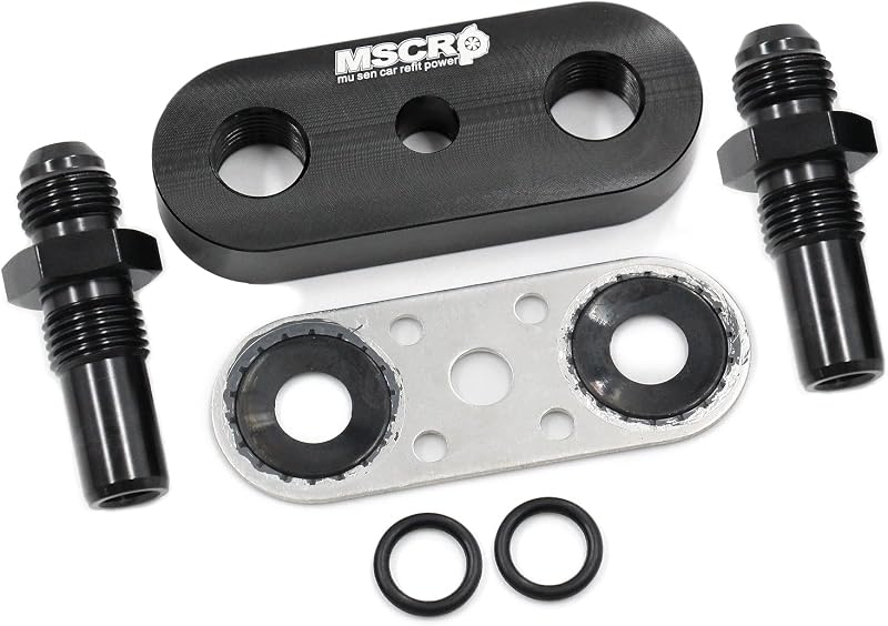 Placa da linha do cooler MSCRP em alumínio para 6L80E, 6L90E e 8L90E – Kit com junta e conexões 6AN