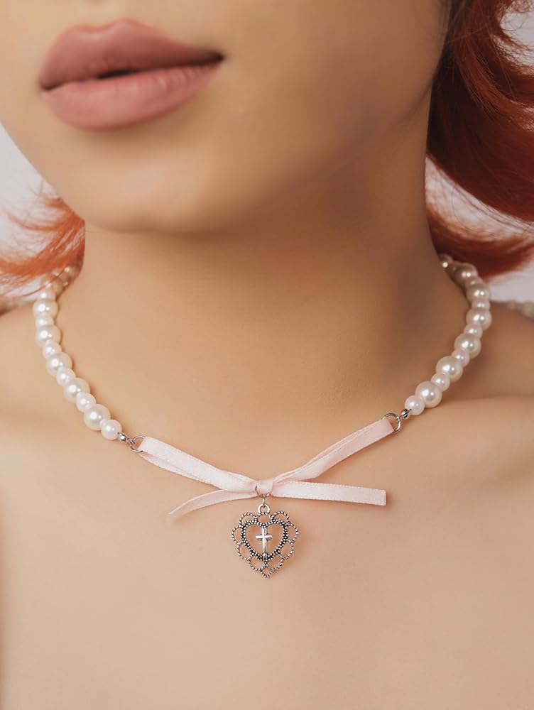 Hip Hop Flower Pendant Necklace FUNKY PUNK GIRL Skull Necklace