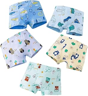 Tinnie Frenzy Boys' Premium Cotton Boxer Briefs – Soft, Breathable Underwear Multipack with Fun Prints & Bright Colors – T... Price In India