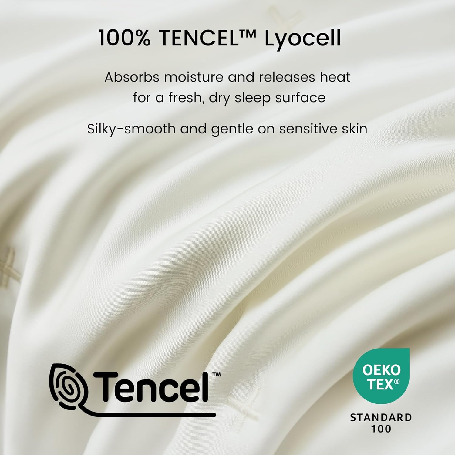 Amélie Home Tencel™ Lyocell Cooling Comforter, White Queen Cooling Blanket for Hot Sleepers & Night Sweats, Lightweight Breathable with Q-Max 0.43 Cooling Fabric, Cold Blanket for Expecting Moms