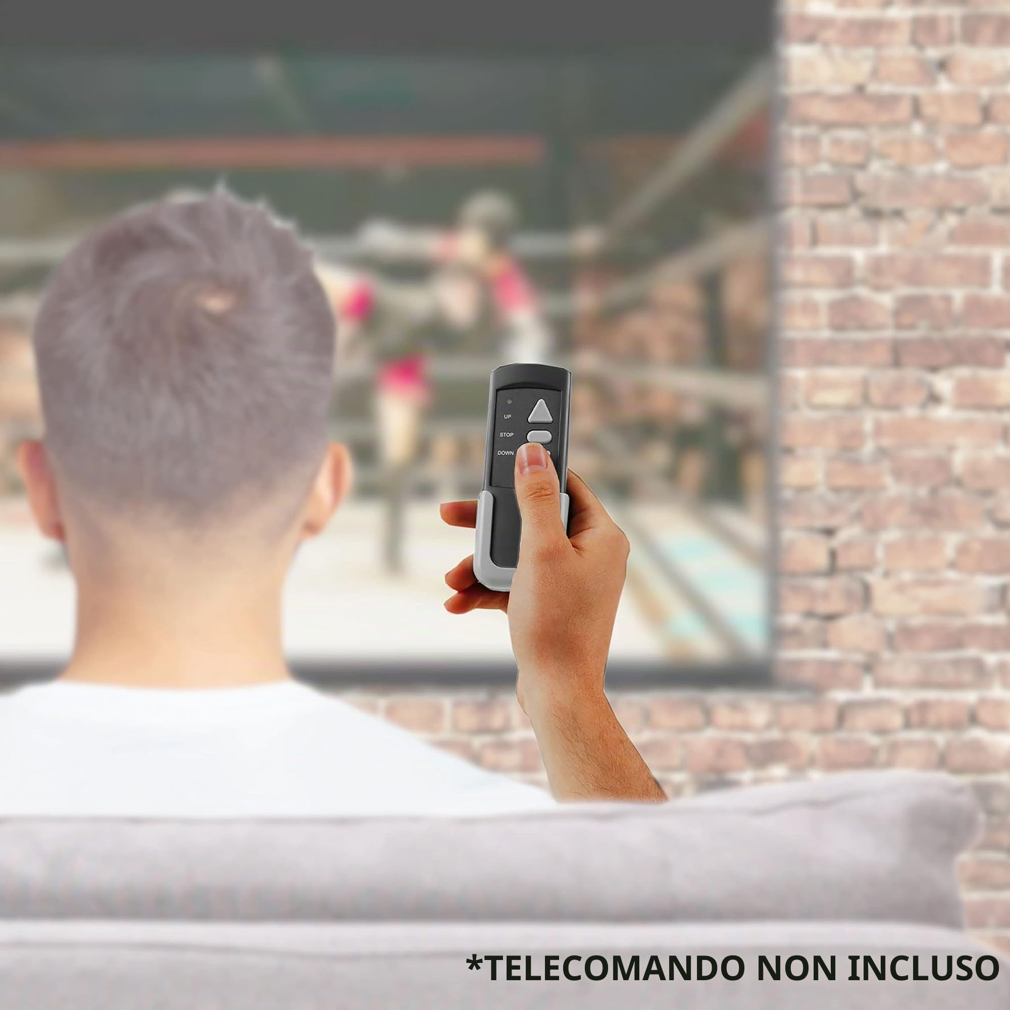 Duronic EPS80/43 Schermo di proiezione HD (163cm X 122cm), Bianco Opaco
