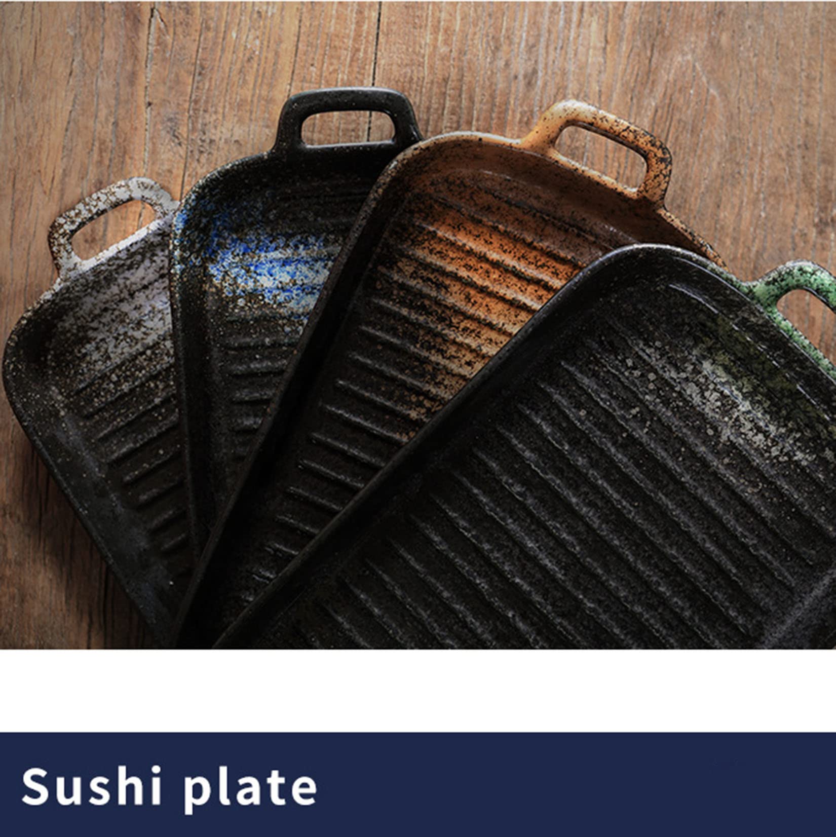 Lot de 2 moules à Tarte rectangulaires Profonds en Porcelaine, Jolis Plats à Tarte en Porcelaine pour la Cuisson de gâteaux et de Repas, Plats à Tarte en Porcelaine