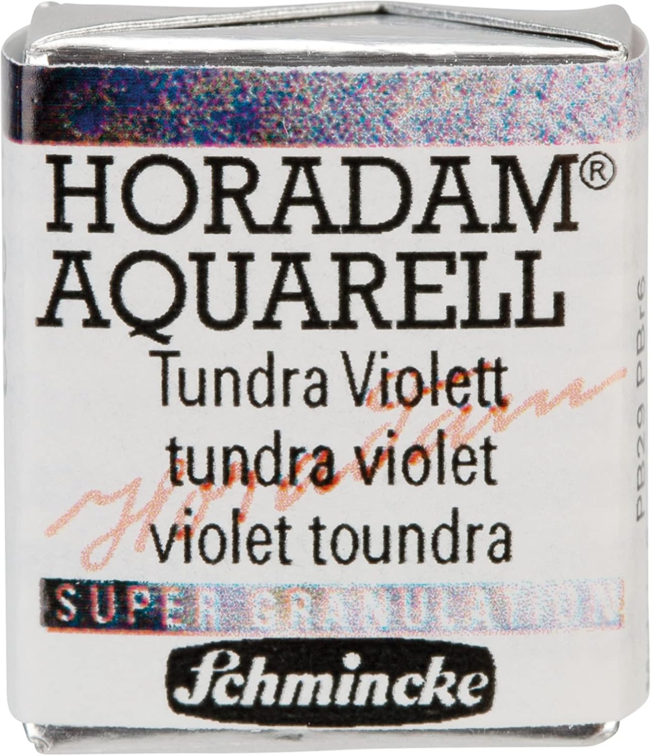 Schmincke - HORADAM® AQUARELL, Super Granulation, 14 983 044 Tundra Violet, 1/2 Pans, Very Strong granulating Colors, Finest, Super granulating Watercolors