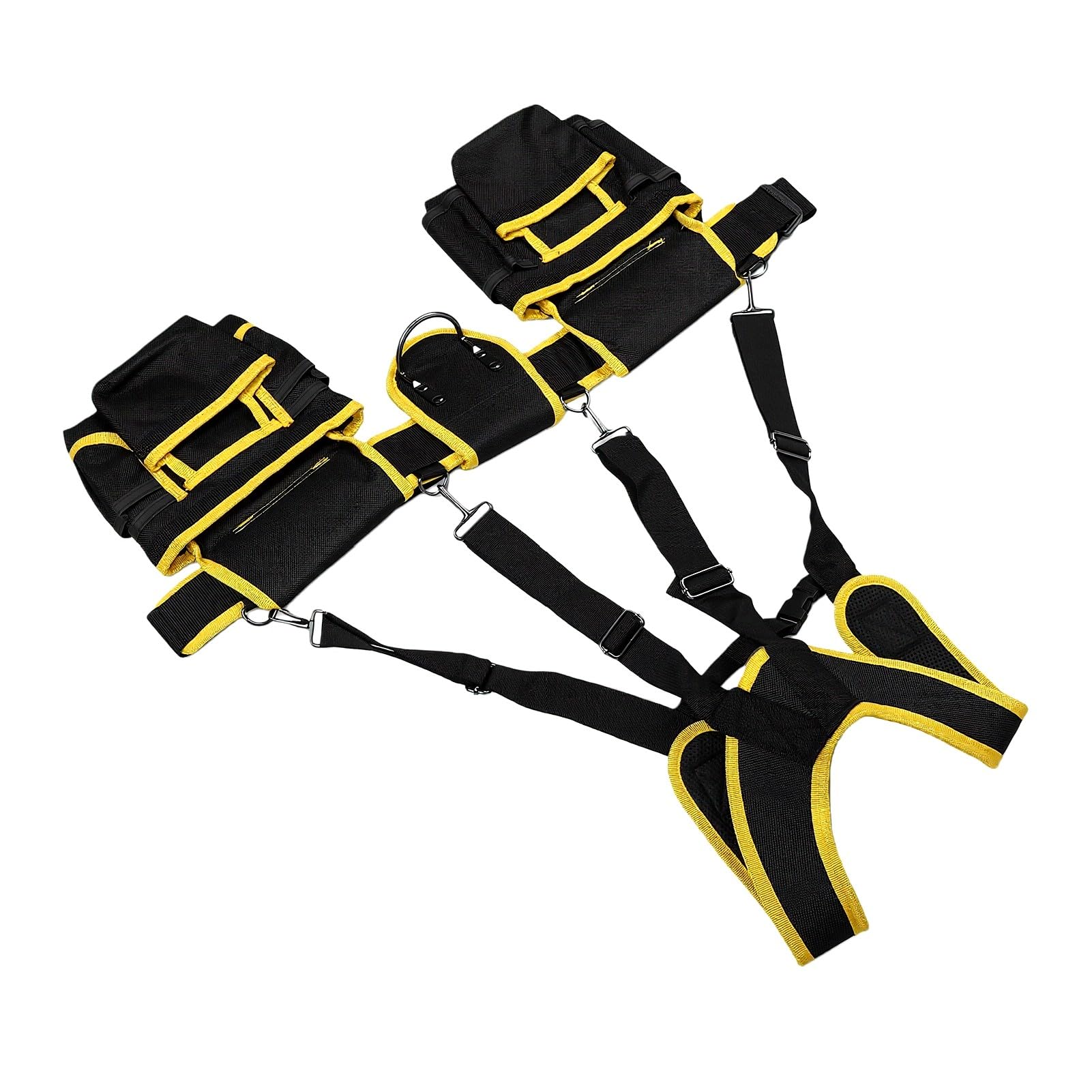 FTVOGUE Ceinture à Outils Robuste avec Bretelles, Ceinture Porte Outils