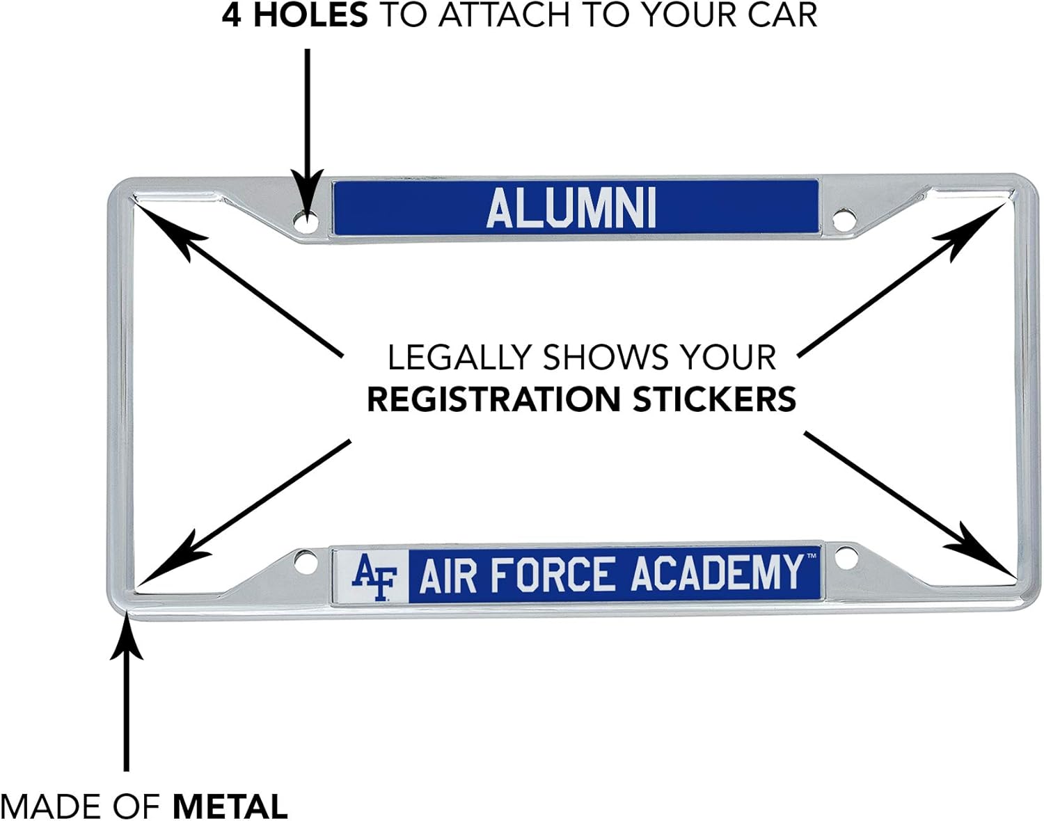 Car Accessories Showdown: Desert Cactus Metal Frame Tested for Alumni Use (Fightin Falcons)