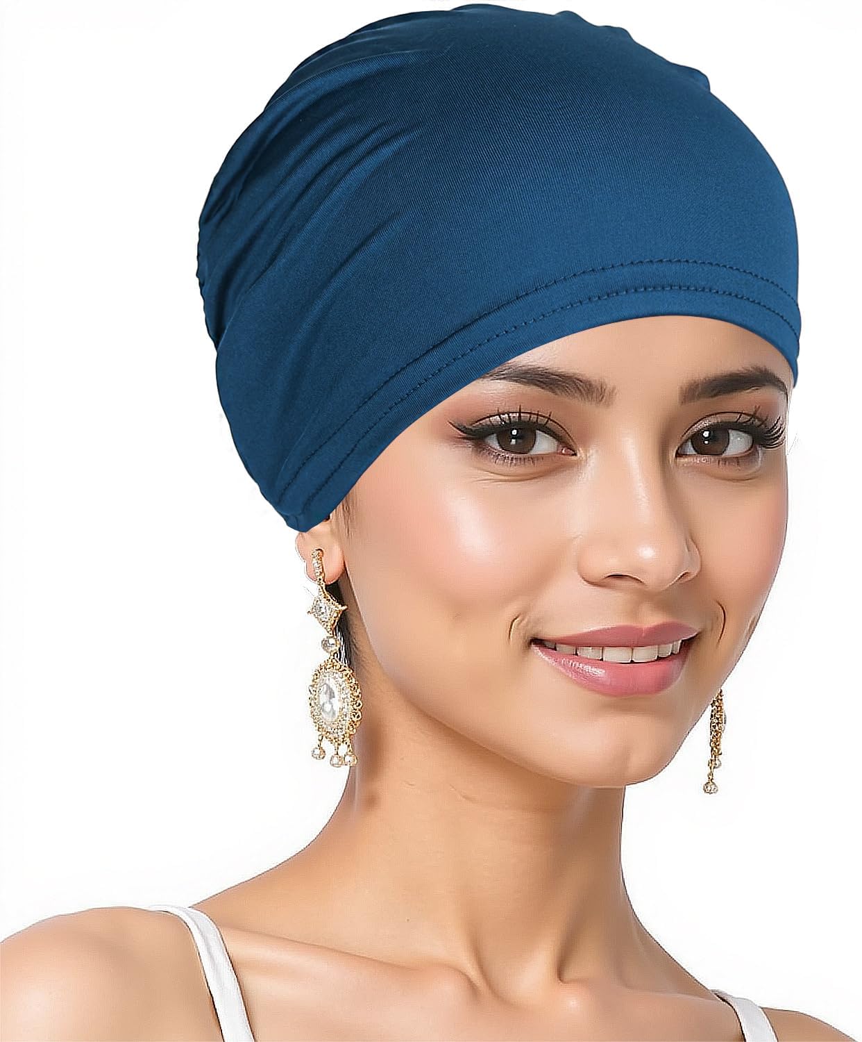 Febfim 9Pcs Women Hijab Undercap Muslim Under Scarf Hijab Cap High Elastic Inner Turban