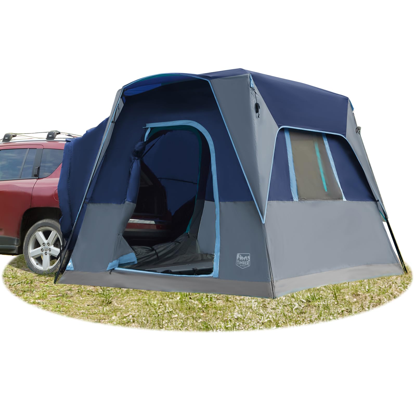 TIMBER RIDGE Heckzelt Auto 4-5 Personen Autozelt Heckklappe 2000 mm Wasserdicht Camping Zelt SUV für Wohnwagen Familie Reise 305cmx245cm