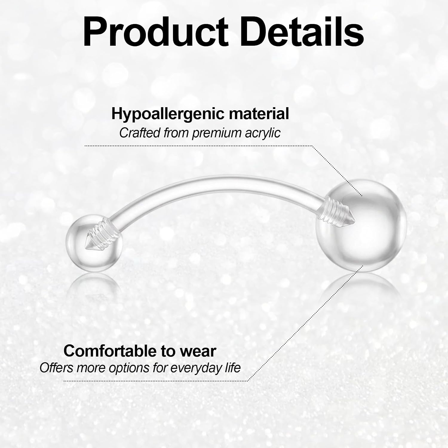 10pcs Plastic Belly Button Rings 14g Plastic Pregnancy Belly Rings | Curved Barbell Navel Piercing Retainers Jewelry Invisible Navel Ring for Work Surgery