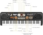 61 Clés Kid clavier Piano pour tout-petit avec LED Écran & Microphone