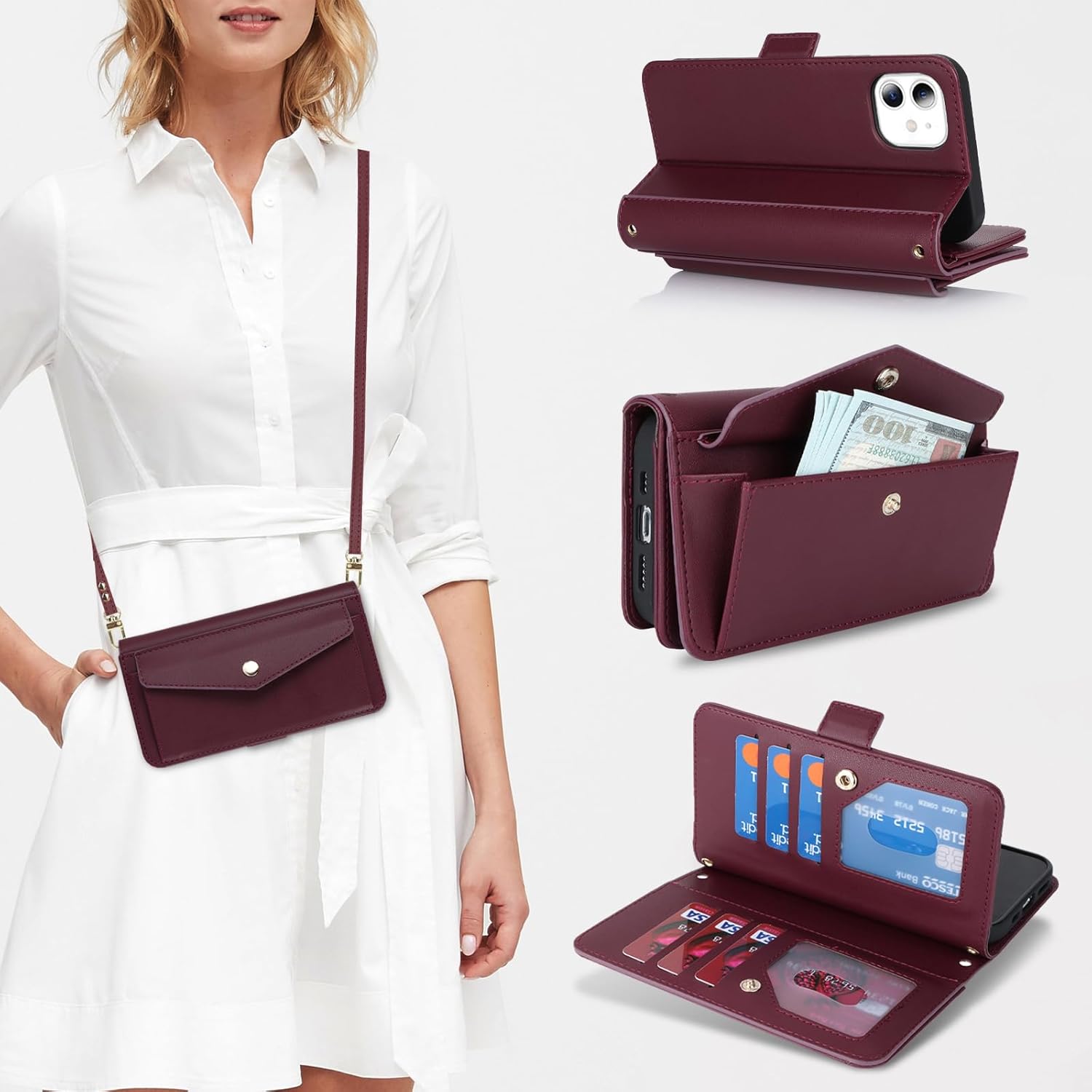 Cavor for iPhone 11 Case Wallet,iPhone 11 Wallet Case for Women,Phone