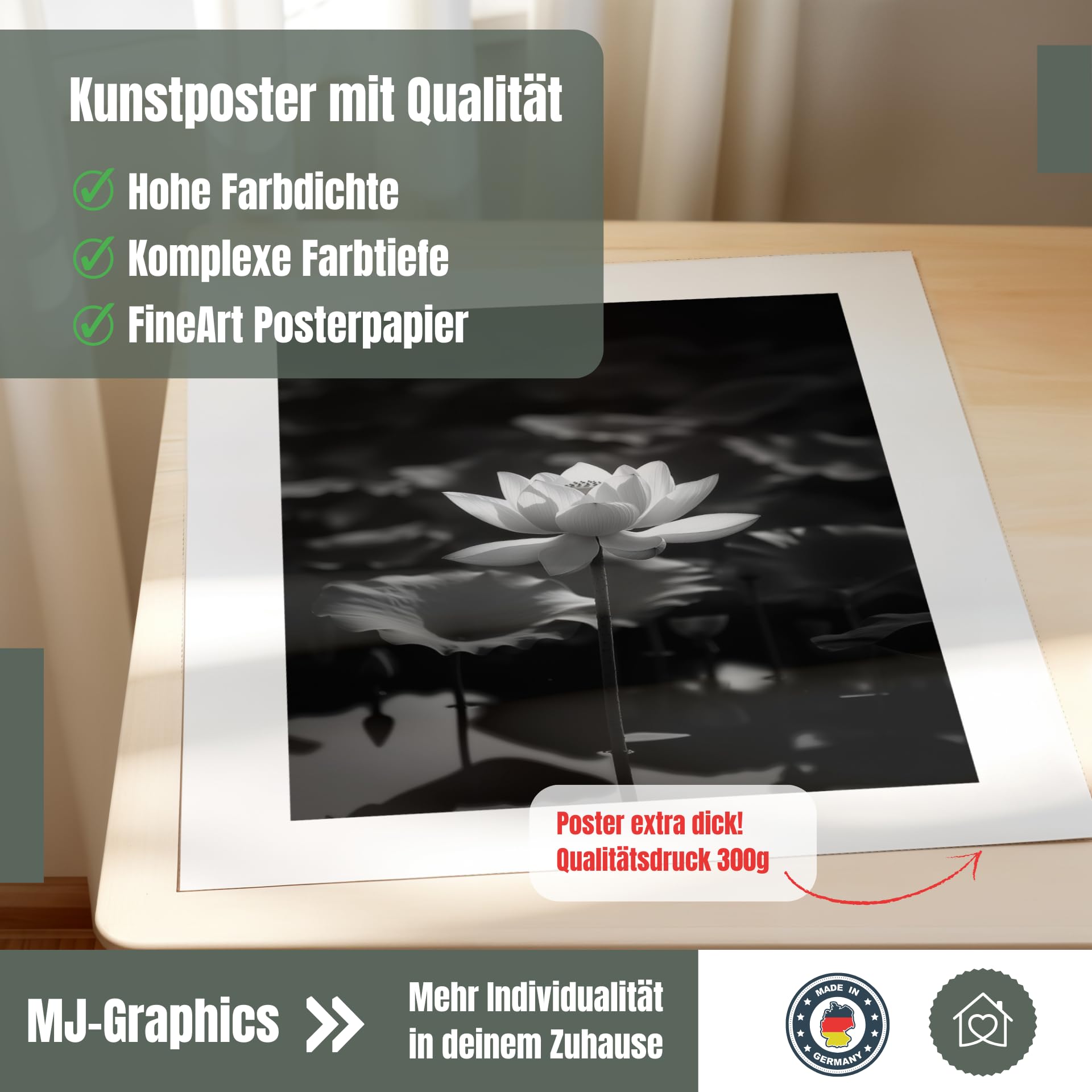 MJ-GRAPHICS® 6er Poster Set Yoga Poster Zen Buddhismus Kunstdruck Namaste Bild Entspannung Wohnzimmer Wandbild Ruhe Bild Entspannung Dekoration Meditation Poster – A2 Ohne Rahmen