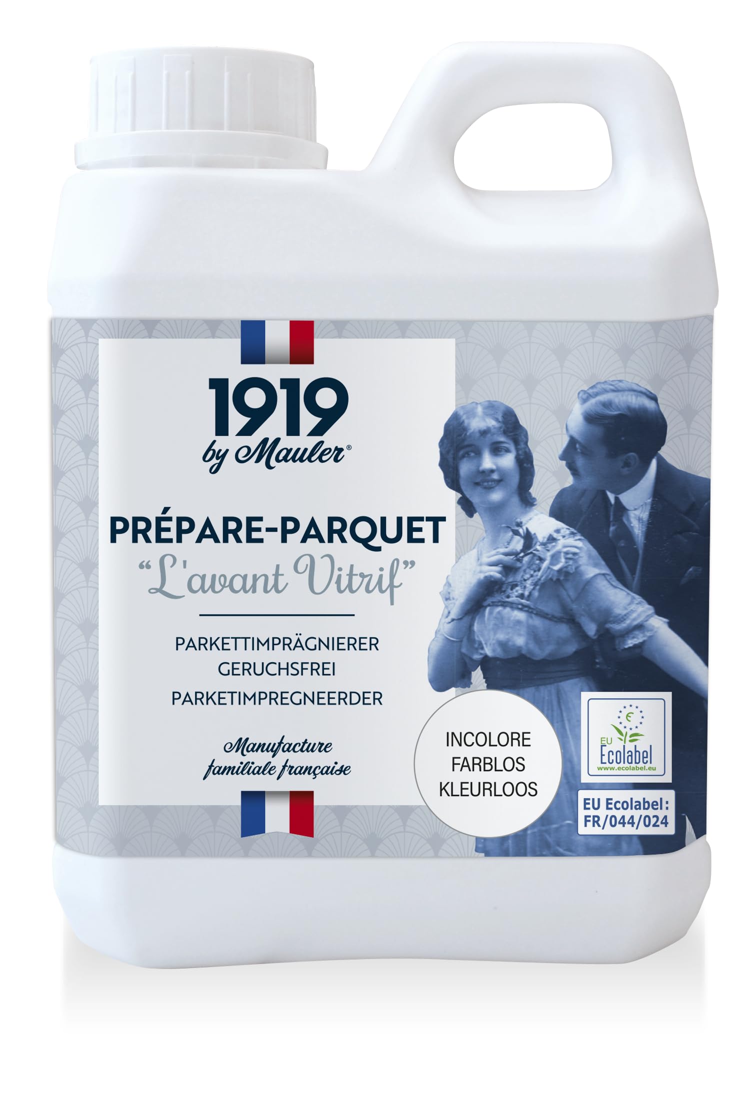 MAULER - Fond dur parquet aqueux Ecolabel - L'Avant Vitrif Incolore 2,5L | Tri-Résine - Acrylate bouche les pores - Polycarbonate Souplesse - Polyuréthane Dureté - Manufacture Mauler depuis 1919