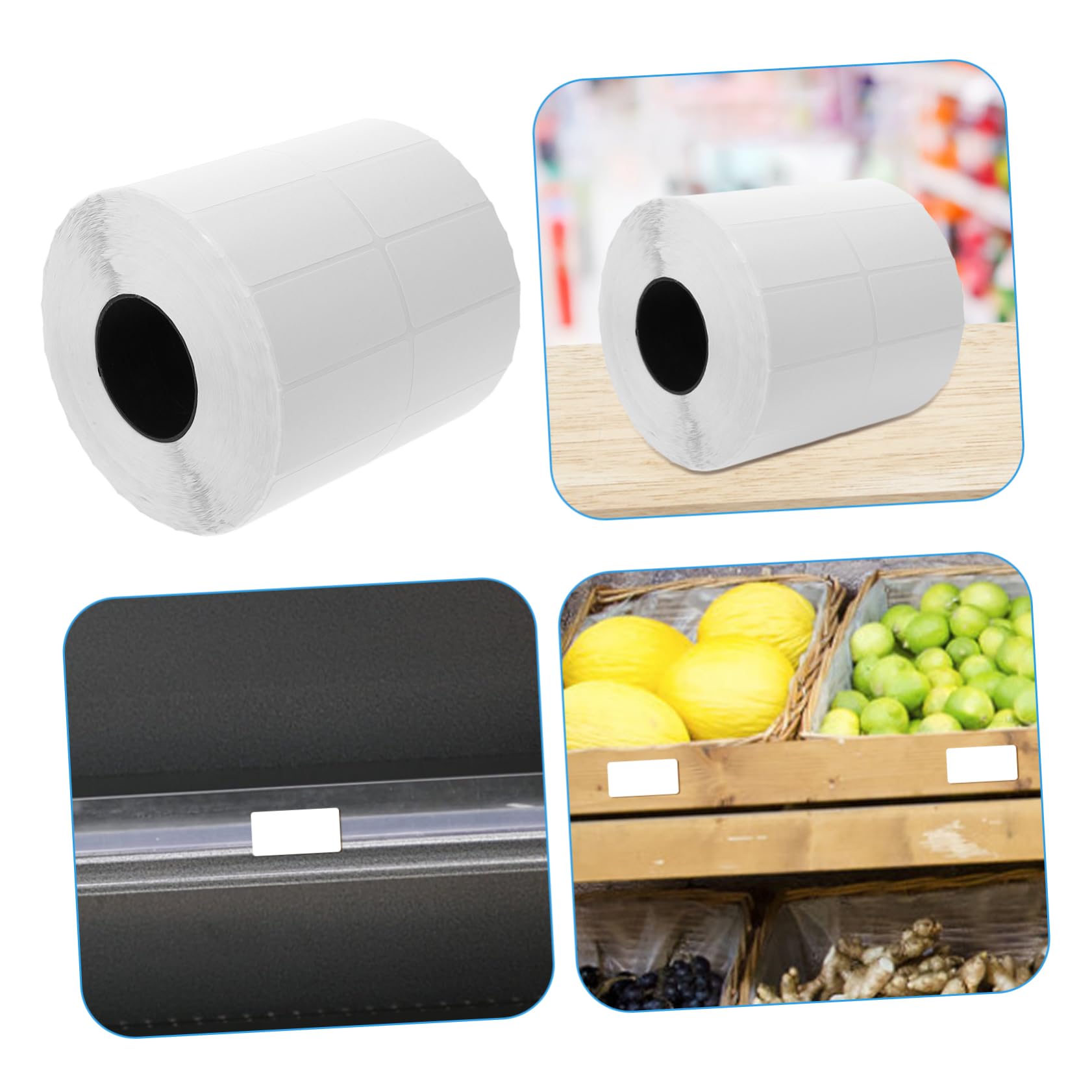 1rotolo Etichette Adesive Vuote Per Organizzazione Pantry Etichette Autoadesive Copperplate Per Congelatore Barattoli e Bottiglie Facili Da Scrivere e Applicare