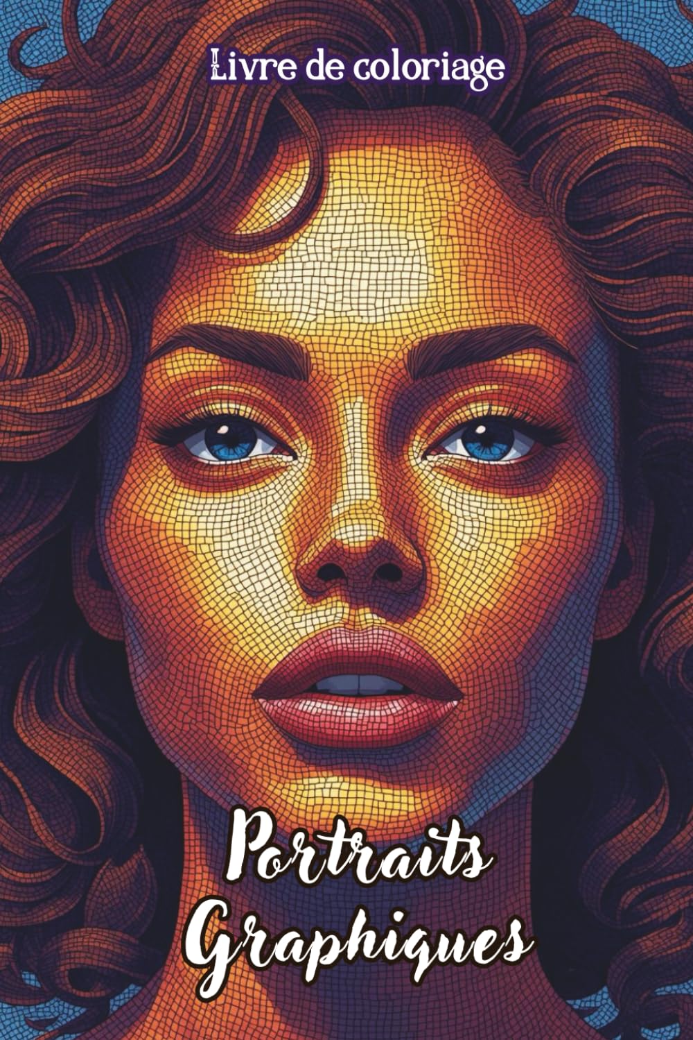 Livre de coloriage Portraits Graphiques: Portraits Graphiques 50 dessins artistiques. Art graphique, mosaïque et pixel. Visages stylisés en lignes ... la détente et créativité (Sirius Grafik'art)