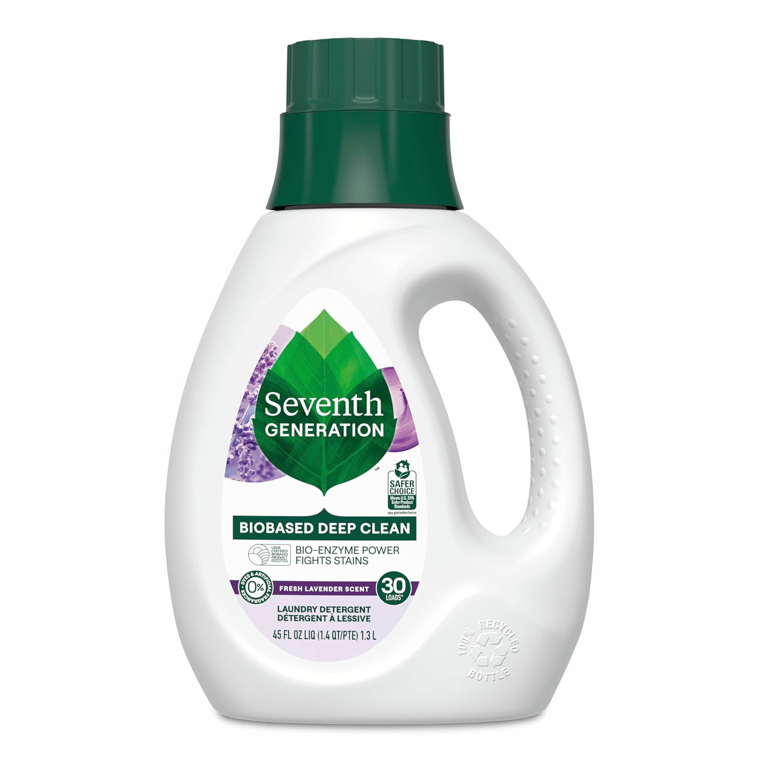 Seventh Generation Liquid Laundry Detergent Fresh Lavender Scent 30 Loads Fights Stains 45 Fl Oz