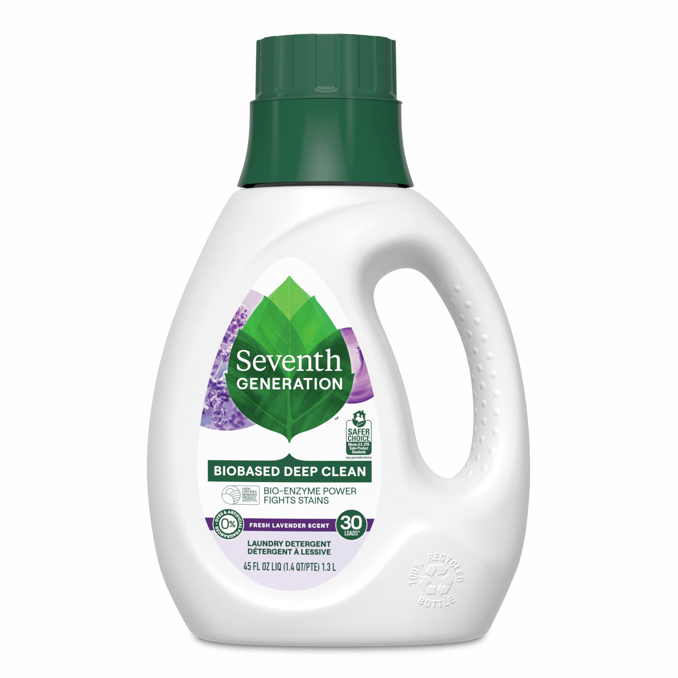 Seventh Generation Liquid Laundry Detergent Fresh Lavender Scent 30 Loads Fights Stains 45 Fl Oz