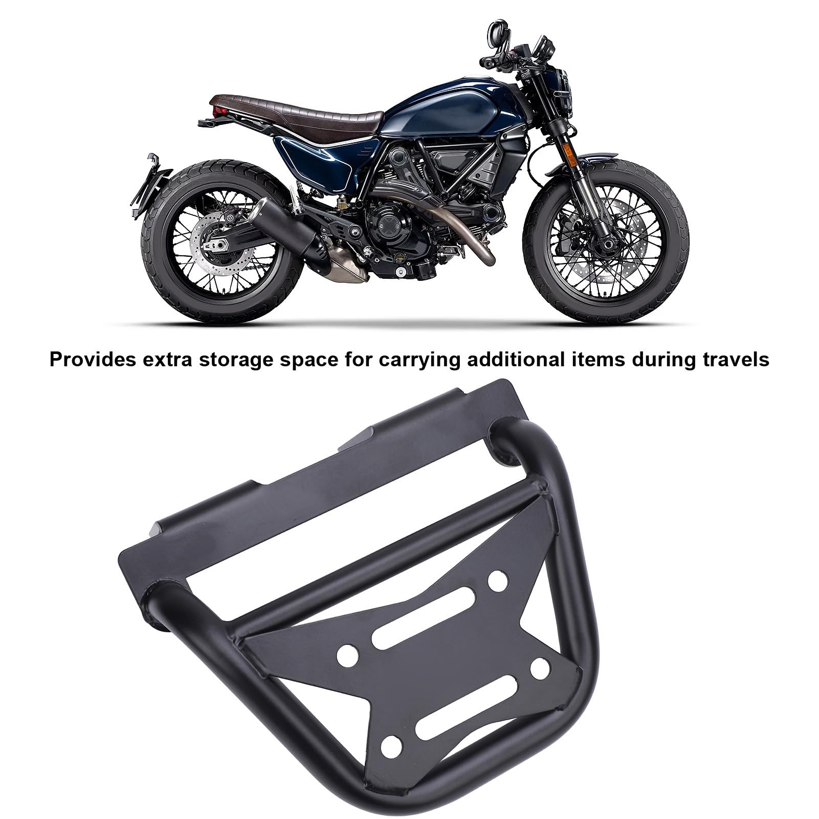 Staffa per Borsa Laterale Moto Ferro Spazio di Archiviazione Aggiuntivo Installazione Semplice Scrambler 800 2023 2025 (A sinistra: DS829 BBZJ)