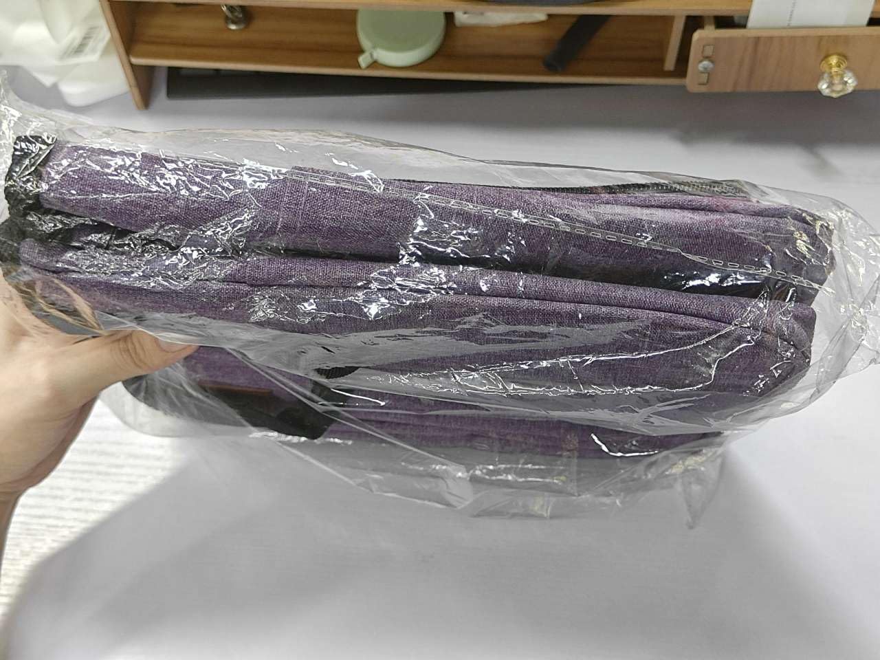 Bolsa de Crochet para Labores de Tejer, una Bolsa para el Kit de Ganchillo y Pelotas de Lana, Bolsa Individual sin Accesorios (Morado)