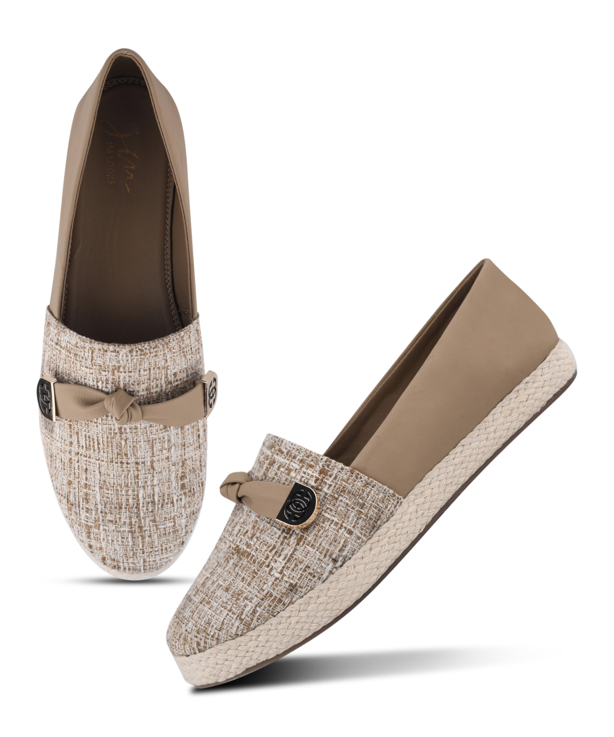 Women Pattern Finish Slip On Loafers with Flat Sole-image-16
