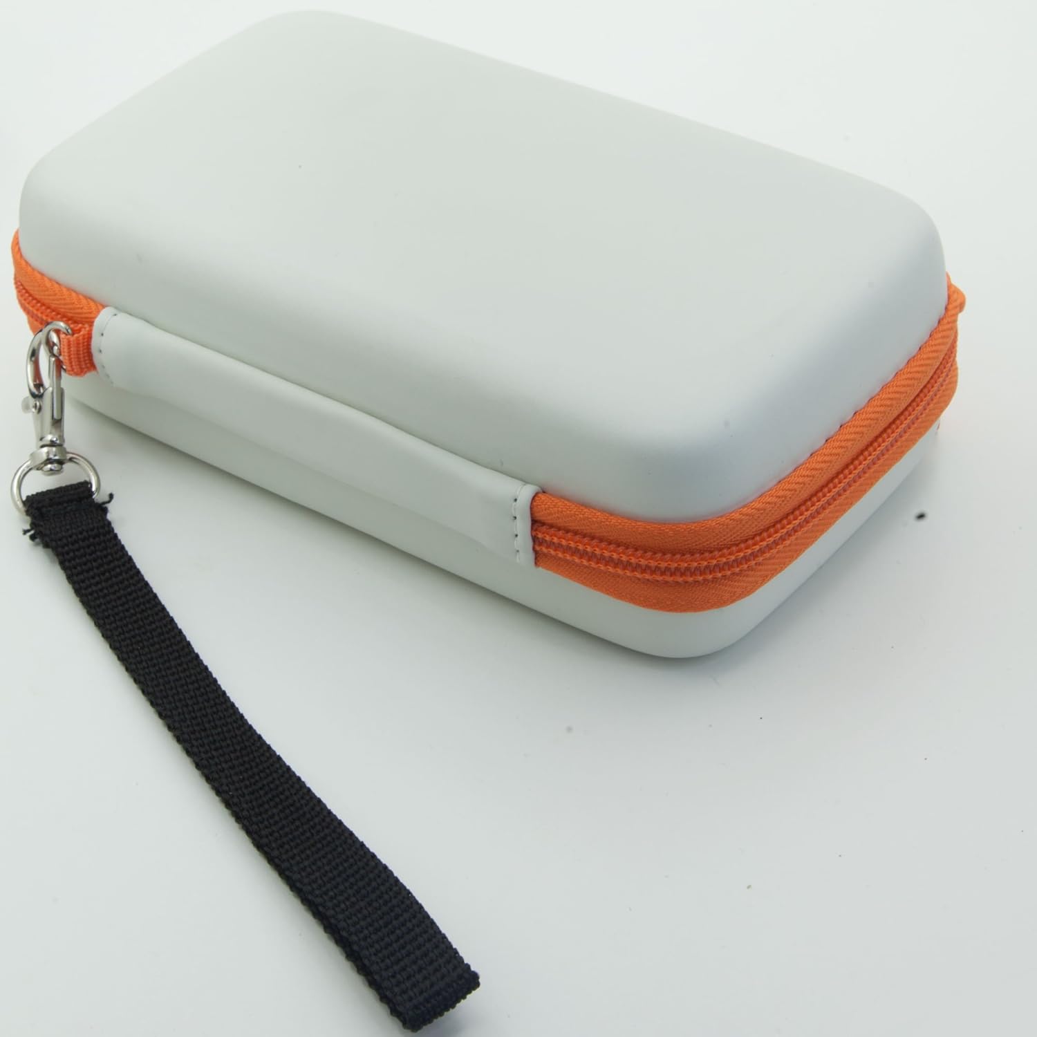 BRENDO Carrying Case for New Nintendo 2DS XL, 8 Game Cartridge Case Holder - White + Orange