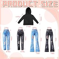 Vista 3 de Bencailor Ropa de muñeca de 8 piezas, accesorios para niña, suéteres de algodón, pantalones de mezclilla, ropa regular