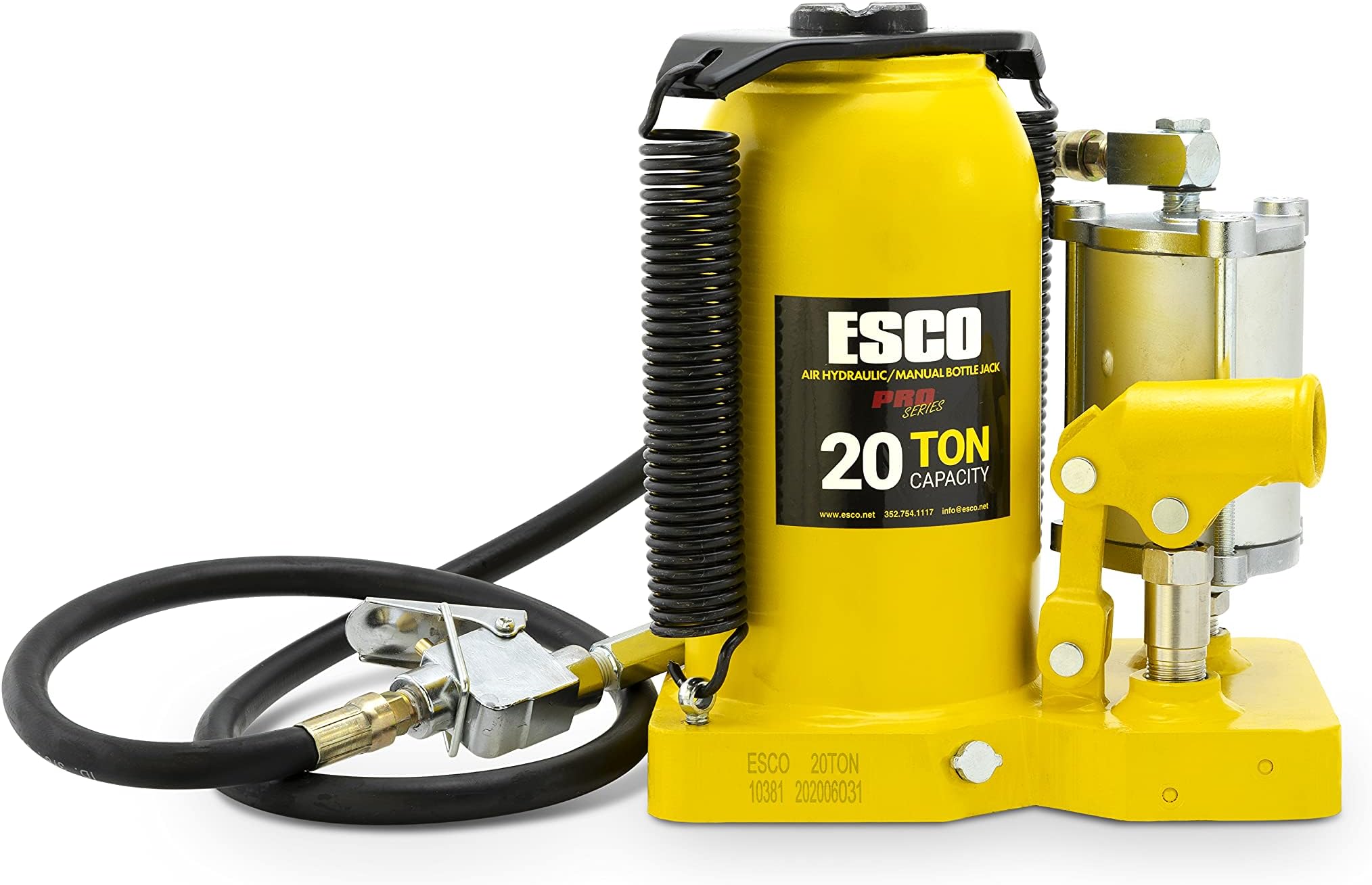 Pro Series 20 Ton Air Hydraulic Bottle Jack Industrial