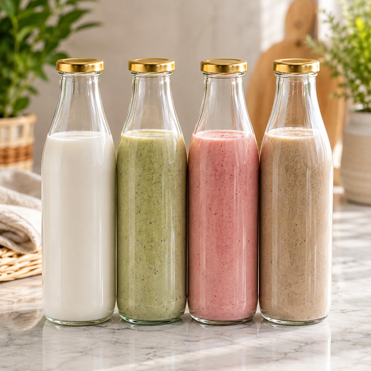 Pure Source India Glass Bottle - 1L Airtight -8