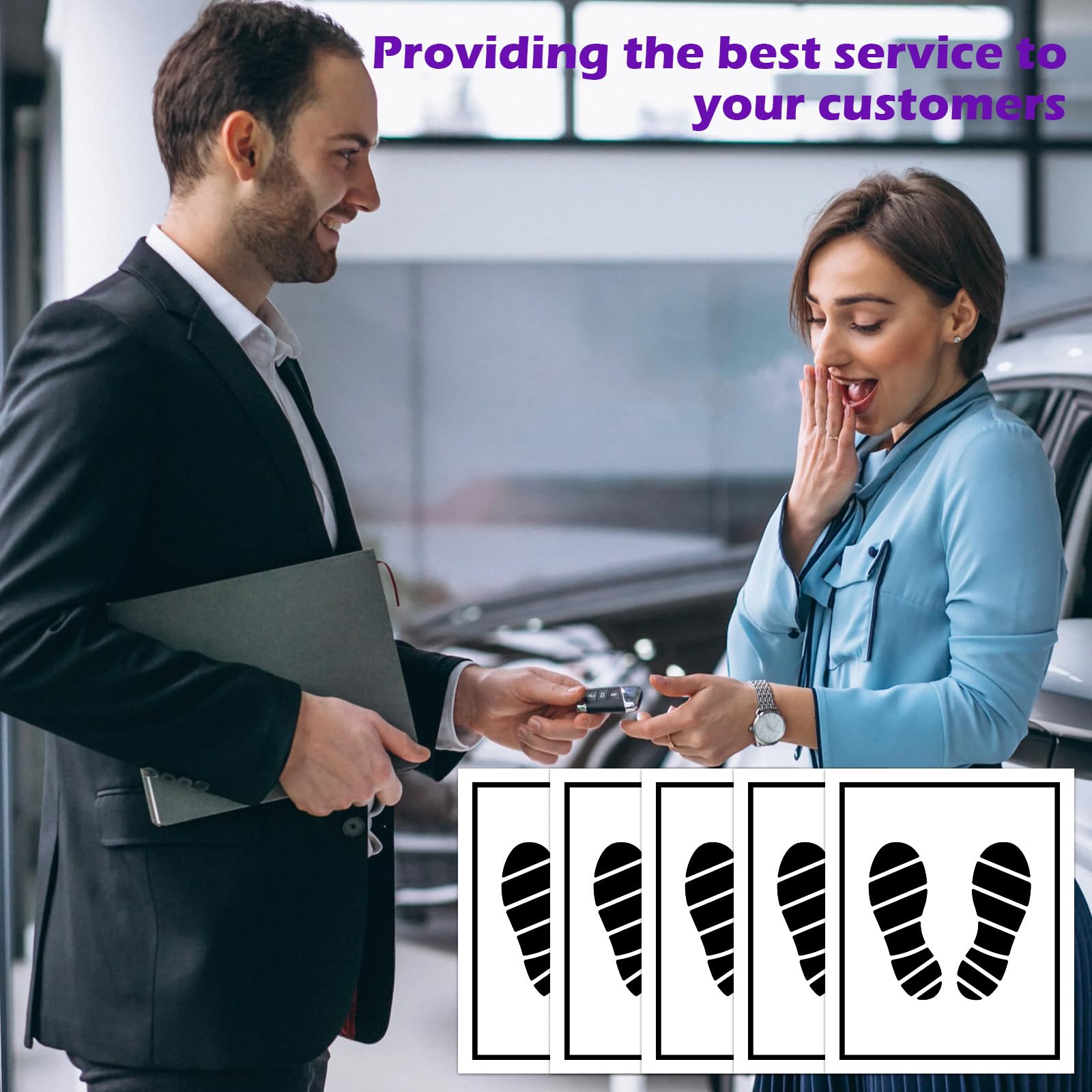 100Pcs Paper Floor Mats for Cars Disposable Car Floor Mat 16x20in Paper Mats for Cars Detailing Temporary Flooring — view 6