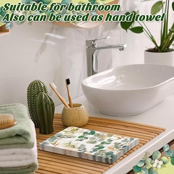 Spiareal 200 Pcs Eucalyptus Napkin Guest Disposable Hand Towel for Bathroom