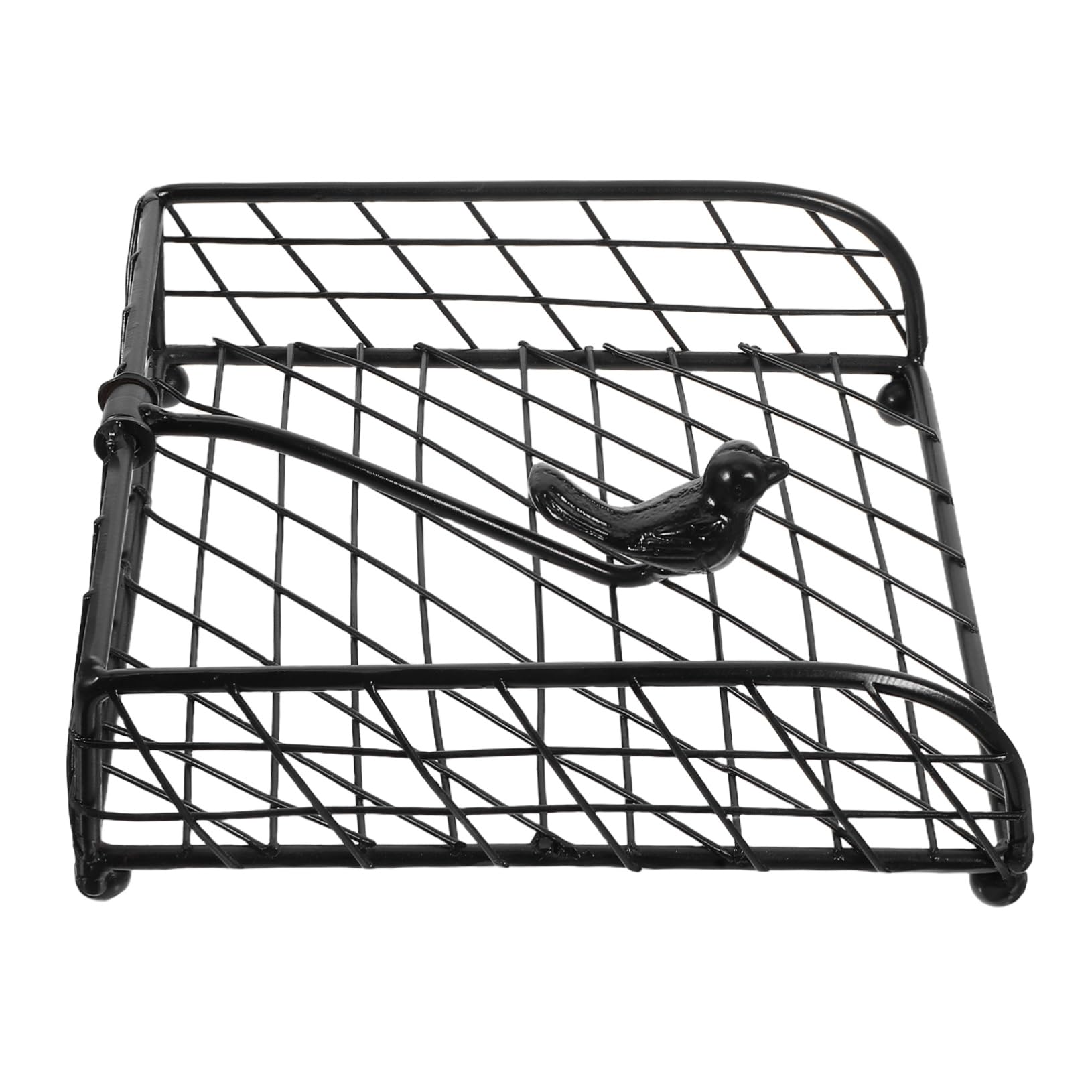 Servilletero de Mesa de Hierro Negro Brazo Ponderado