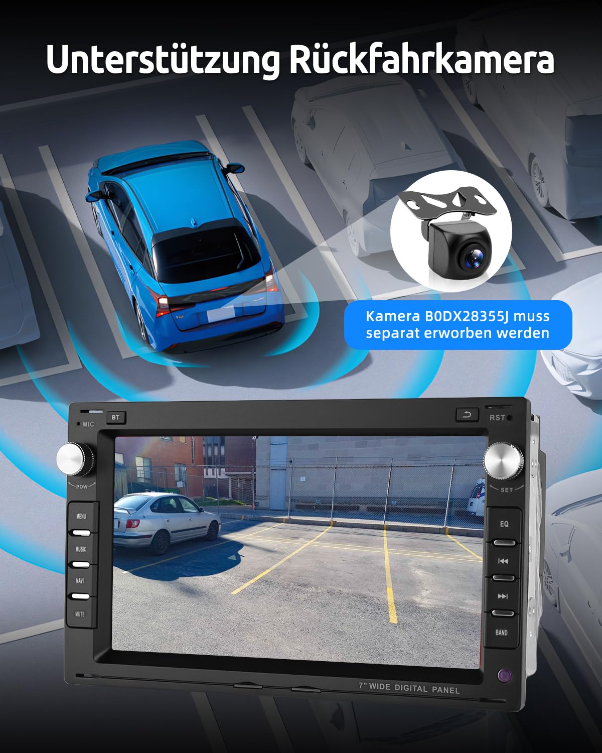 ESSGOO Drahtloses Carplay und Android 4+64G Android 15 Auto Autoradio Für VW Polo MK3/4 9N Golf 4 Passat B5 T5 Seat Skoda, 7 Zoll Touchscreen mit Bluetooth FM RDS GPS WiFi