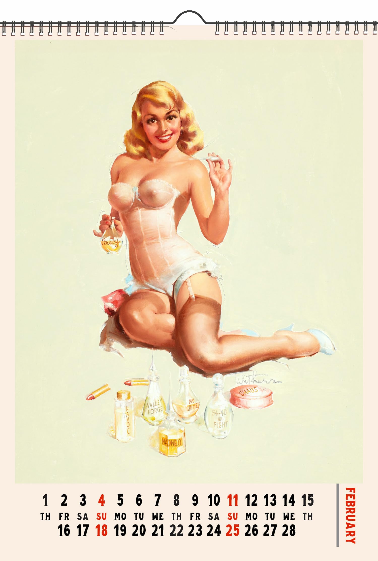 Amazon.com: 2026 Wall Calendar [12 pages 8"x12"] Pinup Girls in Sexy  Lingerie Vintage : Everything Else