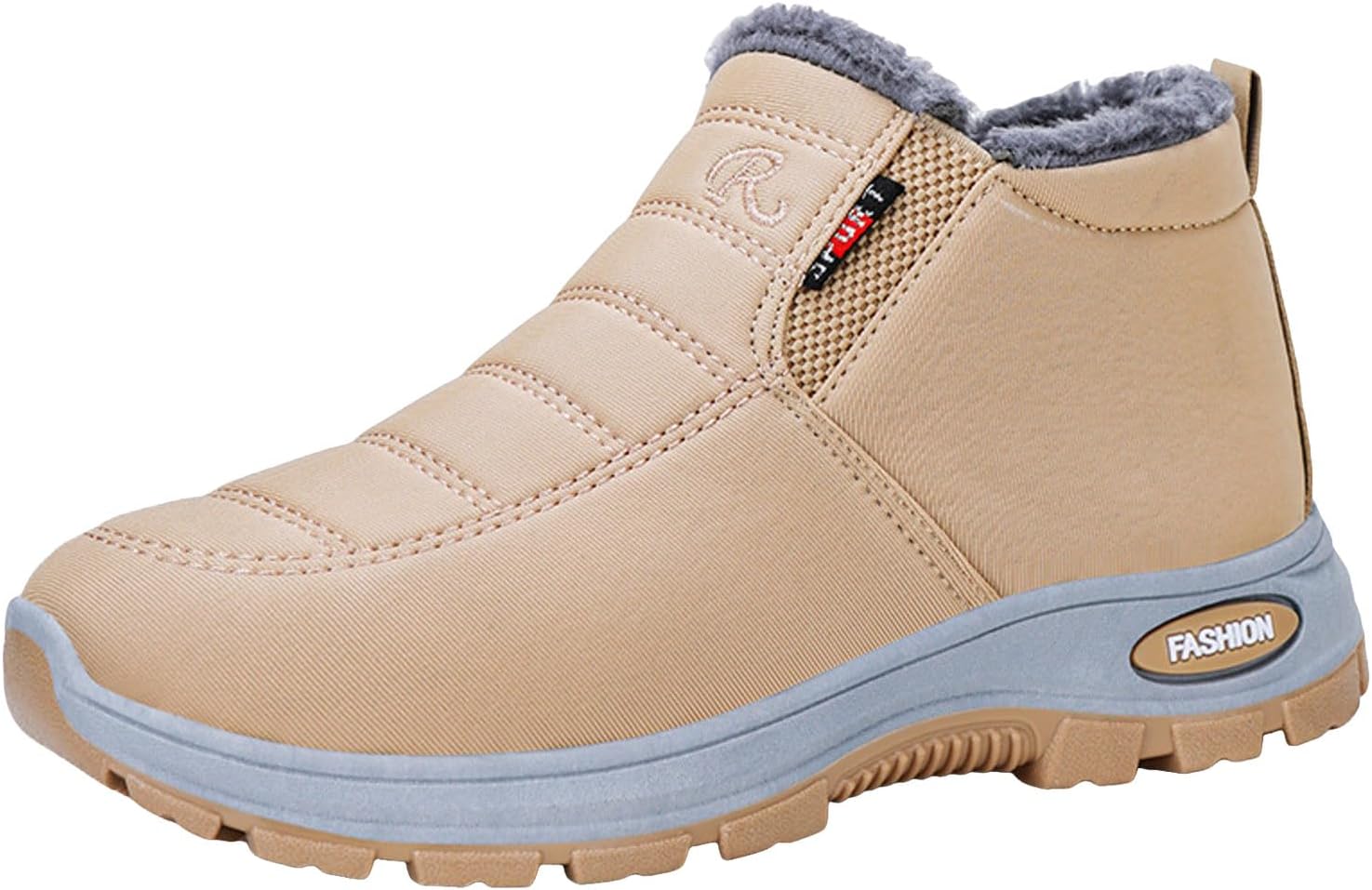 IWIHMIV Winter Boots for Women Comfortable Warm Ankle Boots Casual Non Slip Low Top Plush Booties