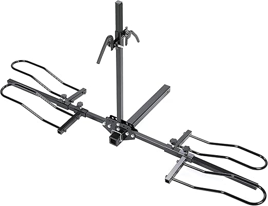 ECOTRIC Hitch Bike Rack, 2-Bike 160 lbs Capacity Ebike Rack, Fat Tire and Electric Bike, 2-inch Receiver Folding Bicycle Car Racks for Standard