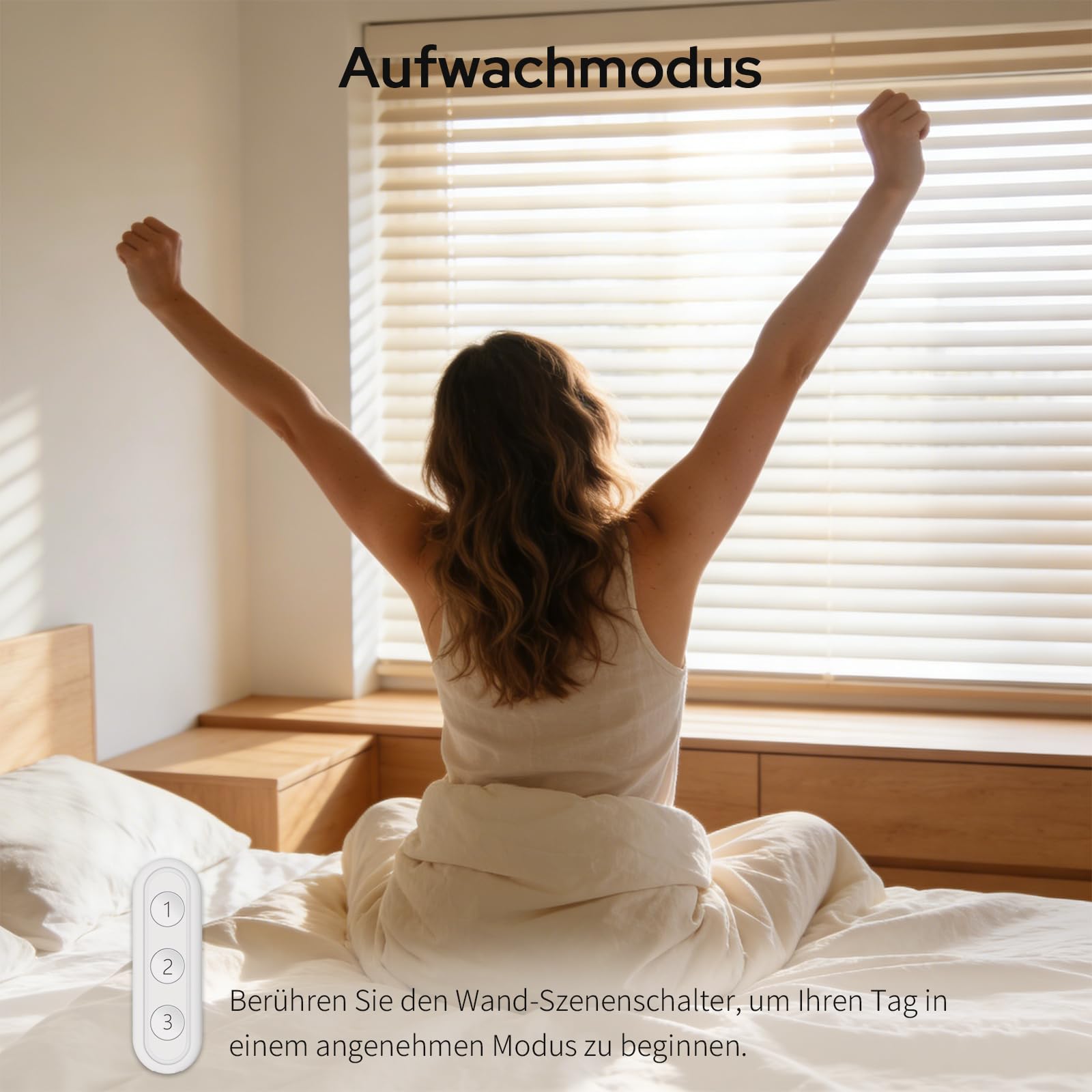 LoraTap ZigBee Intelligente Fernbedienung 4-Pack Weiß, 3-Tasten-Steuerung für Tuya Rollladen-Schaltmodule, Kompatibel mit Smart Life App, Einfache Handhabung, ZigBee Hub Erforderlich