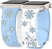 Vista 63 de Christmas Gift Compatible with Christmas Apple Watch Bands for Women 49mm 46mm 45mm 44mm 42mm, Soft Silicone Santa Claus for Apple Watch Ultra 3