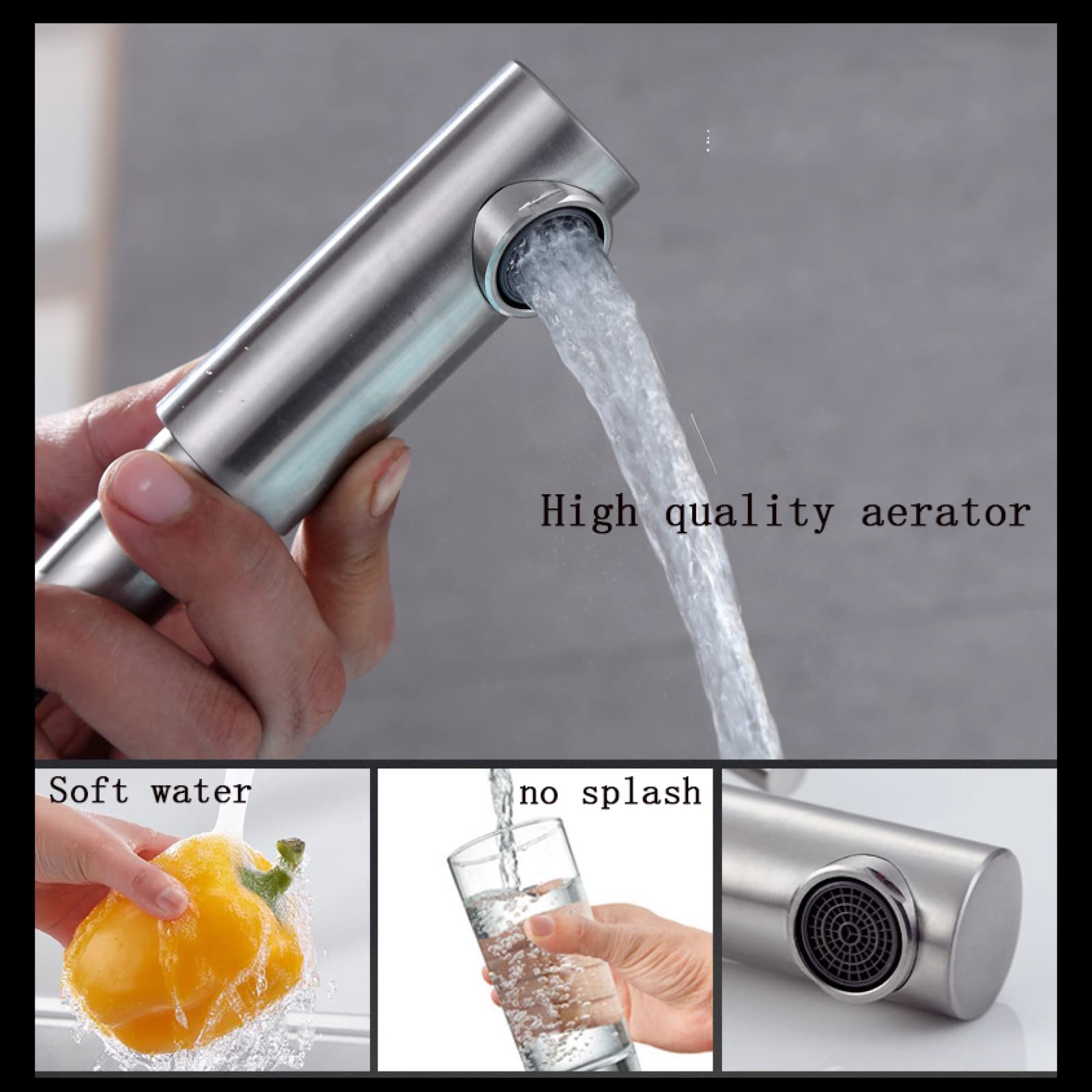 Rubinetto da bagno estraibile, girevole a 360 gradi, 5 modalità di flusso, grigio | Leroy Merlin
