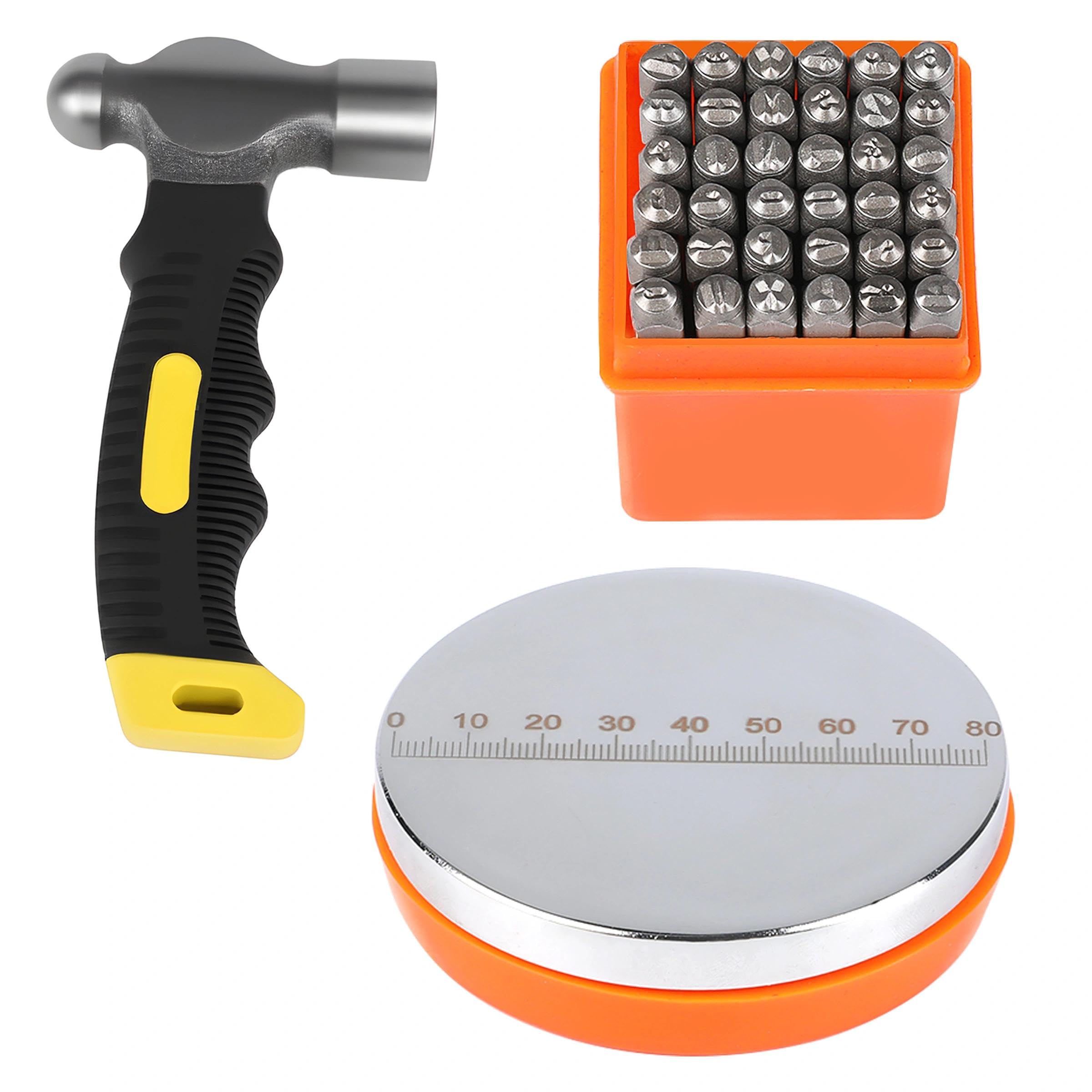 LUKDNEEY Metal Stamping Kit, 3mm Number and Letter Stamp Set