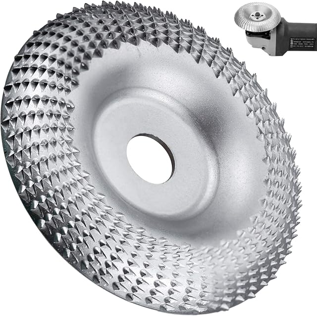 Wood Carving Disc Wood Angle Grinding Disc Carving Tool for Angle Grinder Sanding Cutting Sculpting Shaping Polishing Outer Diameter 100mm, Inner Diameter 16mm