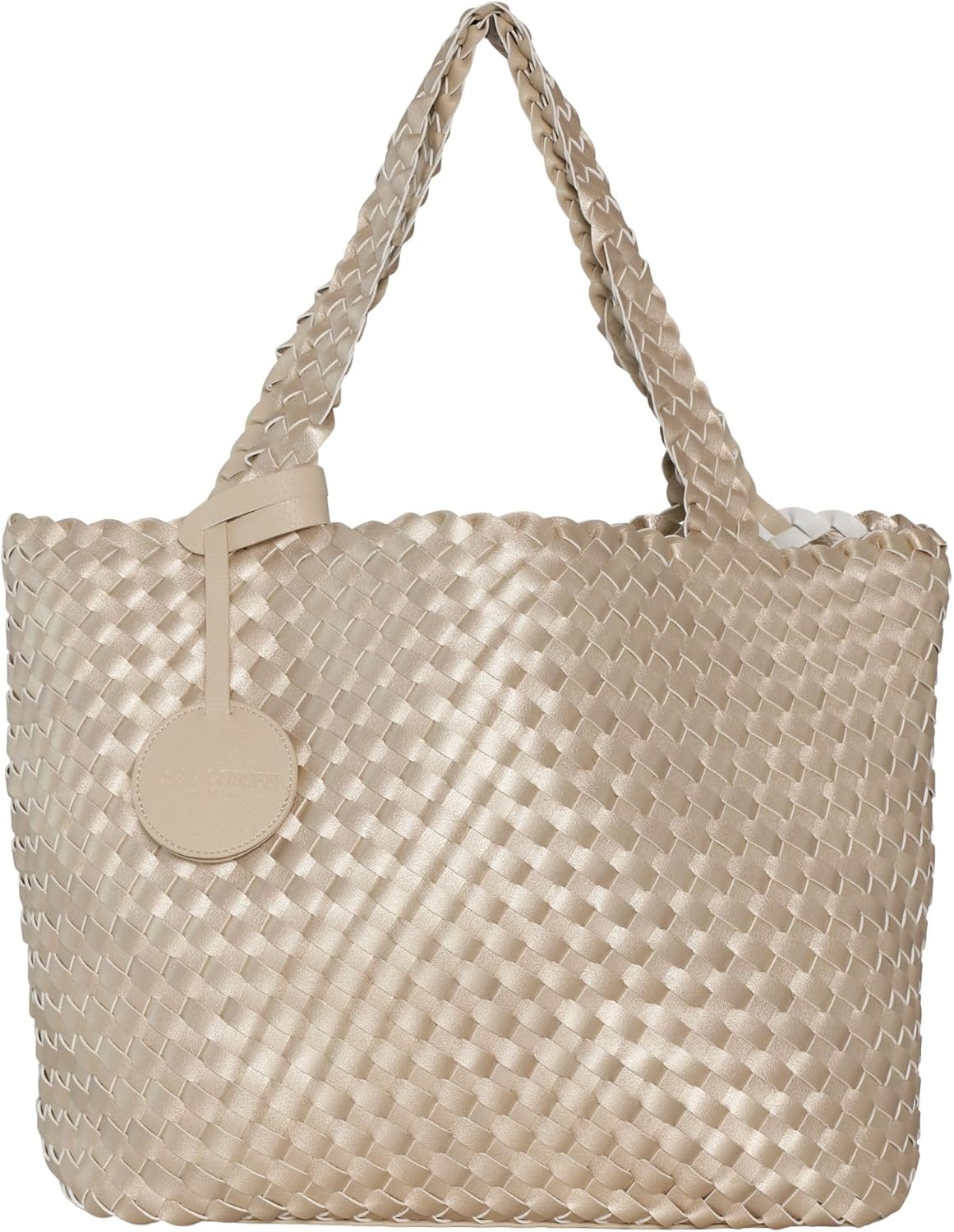 Ilse Jacobsen HORNBAEK BAG 08 | Woven Reversible Tote. (Ivory/White)