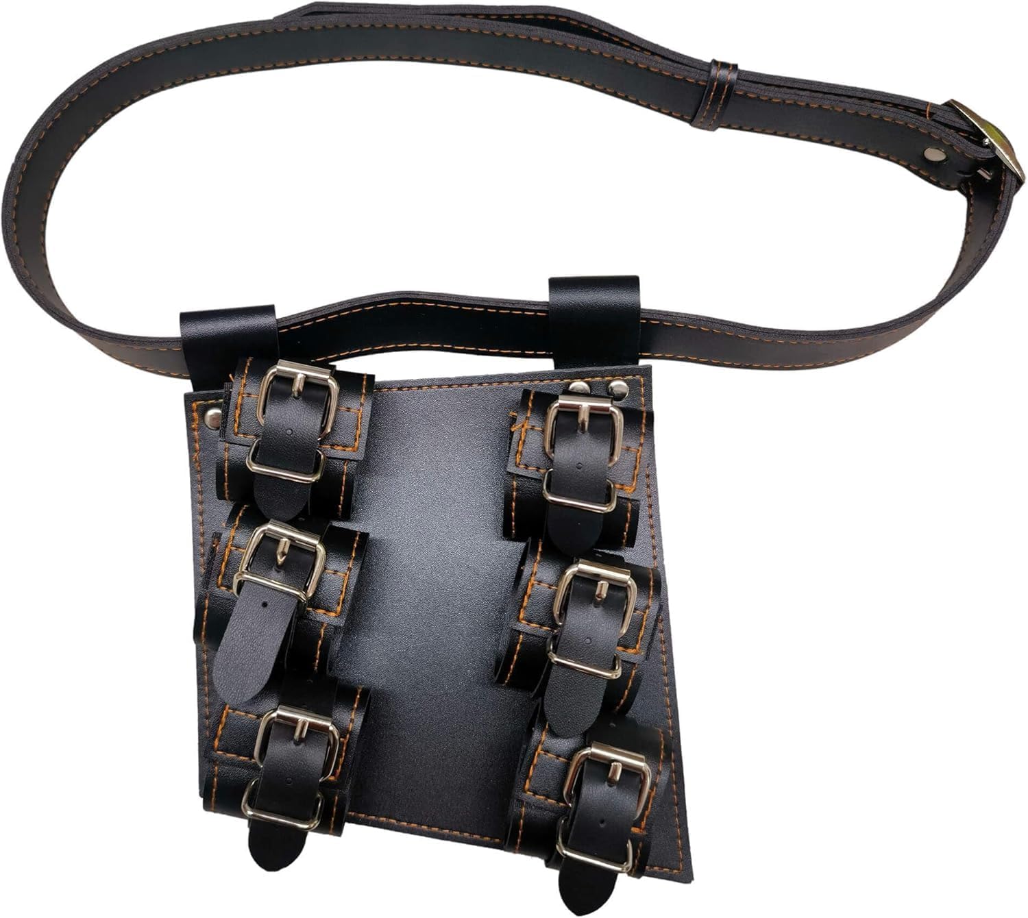 LEONARK PU Leather Sword Frog with Adjustable Belt Medieval-Style Weapon Carry Case Holder for HEMA Sword Longsword Katana Cosplay