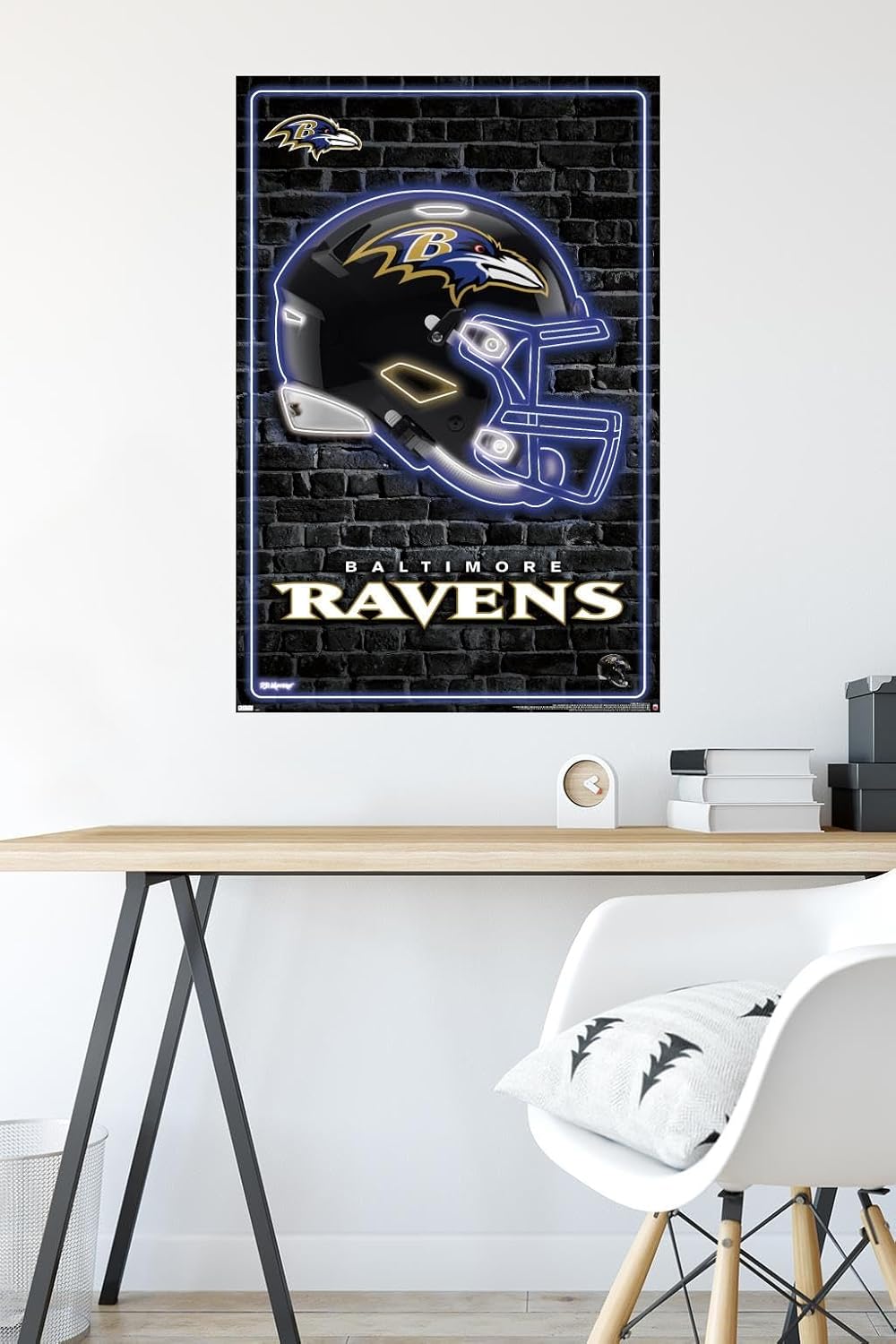 NFL Baltimore Ravens - Neon Helmet 23 Wall Poster, 34L" x 22.4W", Unframed Version - Image 4
