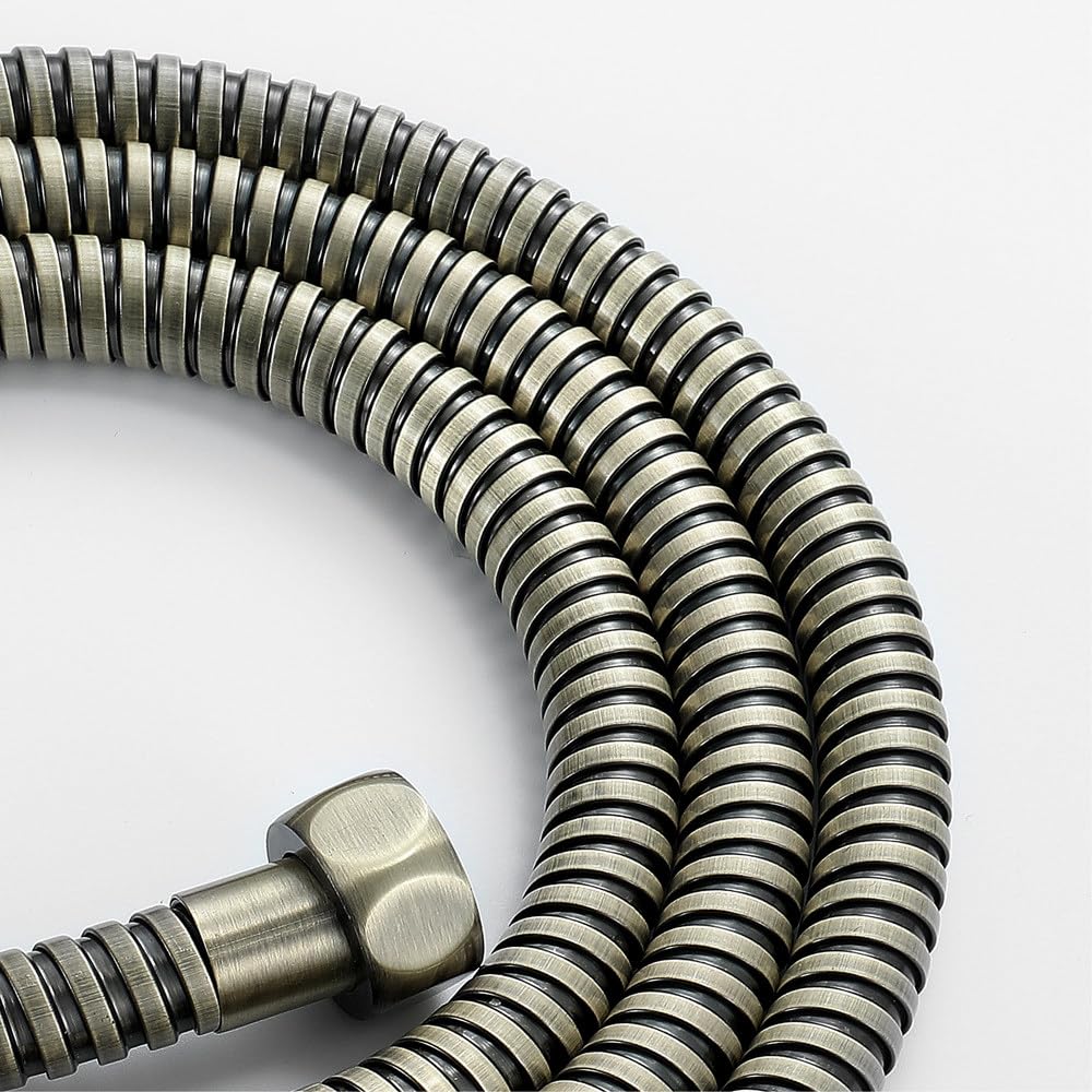 Manguera de ducha flexible de acero inoxidable de 1,5 m con tubo de ducha universal antitorsión G1/2 pulgadas de repuesto y accesorio de ducha a prueba de fugas