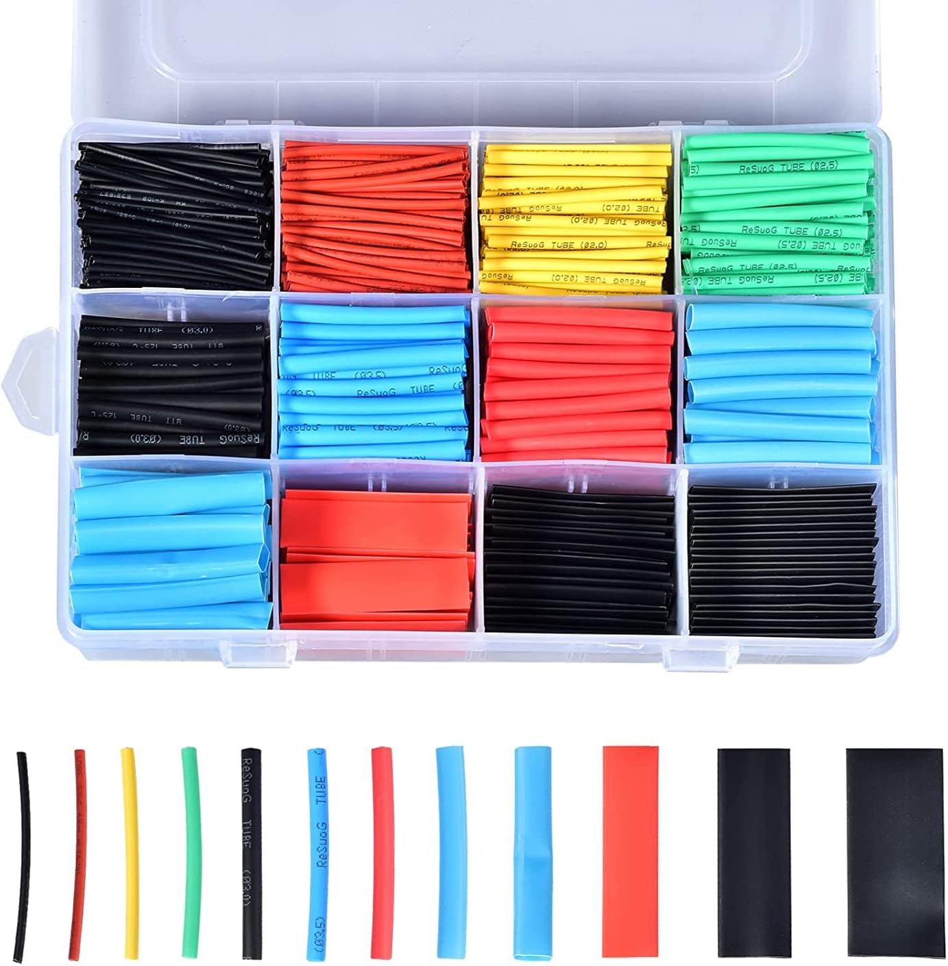 900PCS Heat Shrink Tubing, 21 Heat Shrink Wrap, Shrink Tube for Wires