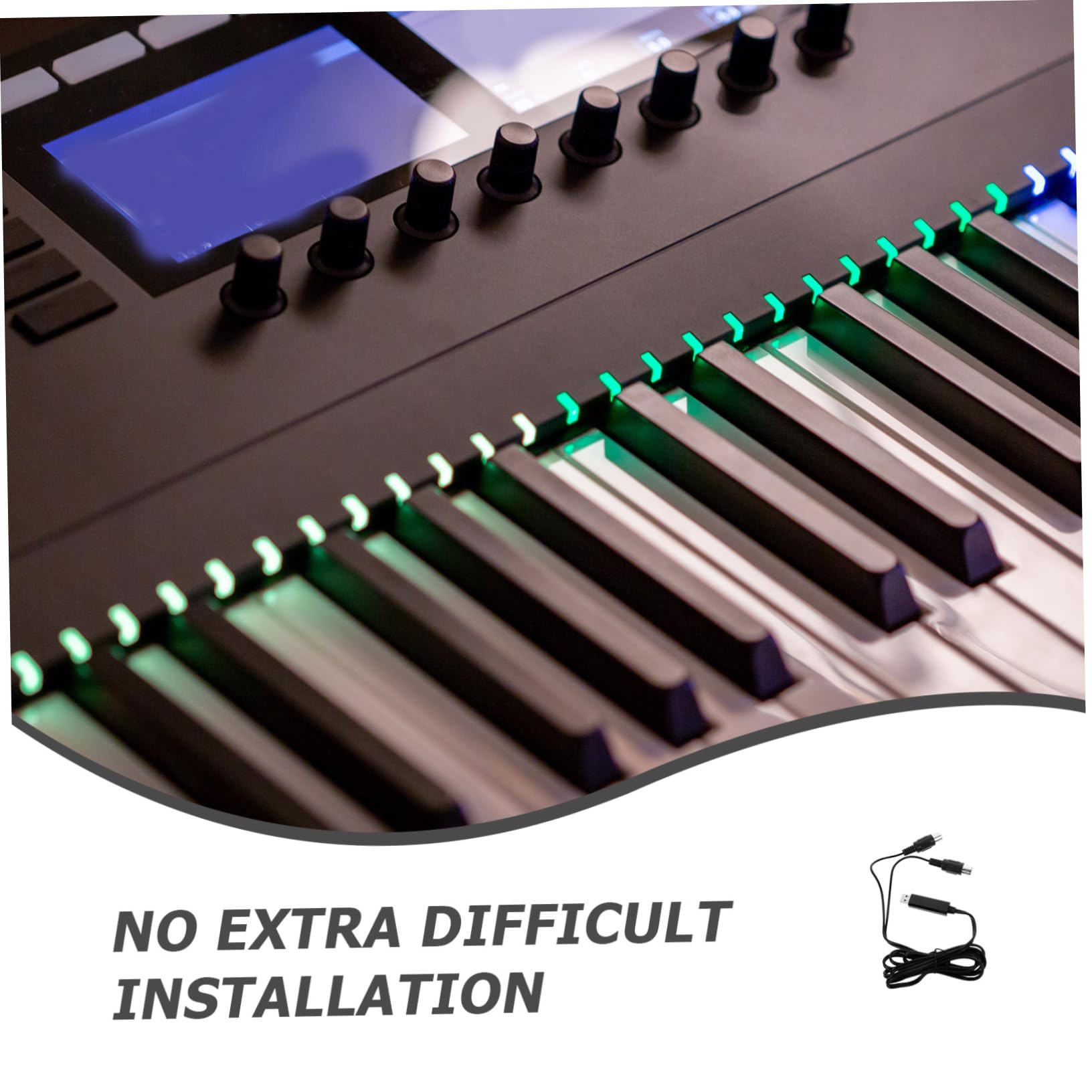 Toyvian 2piezas Cable Midi Usb De Metros Para Piano Adaptador Profesional Para Teclado Musical Pc Laptop Conexión Rápida y Estable Compatible Sistemas y
