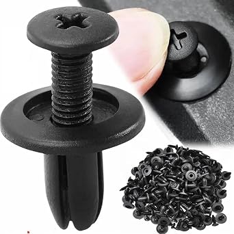 Pack of 100pcs 8mm Car Plastic Rivet Clips   Universal Push Fasteners for Bumper, Fender, Door Panels   Durable Auto Clip Set for Toyota, Ford, Nissan, Honda   Interior & Exterior Trim Repair