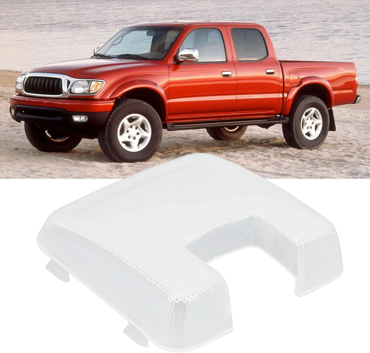 Interior Dome Light Lens Cover 87834‑89104 Roof Lamp Lens Cover Replacement for Tacoma 1995 to 2004 Interior Roof Light, Improves Cabin Lighting